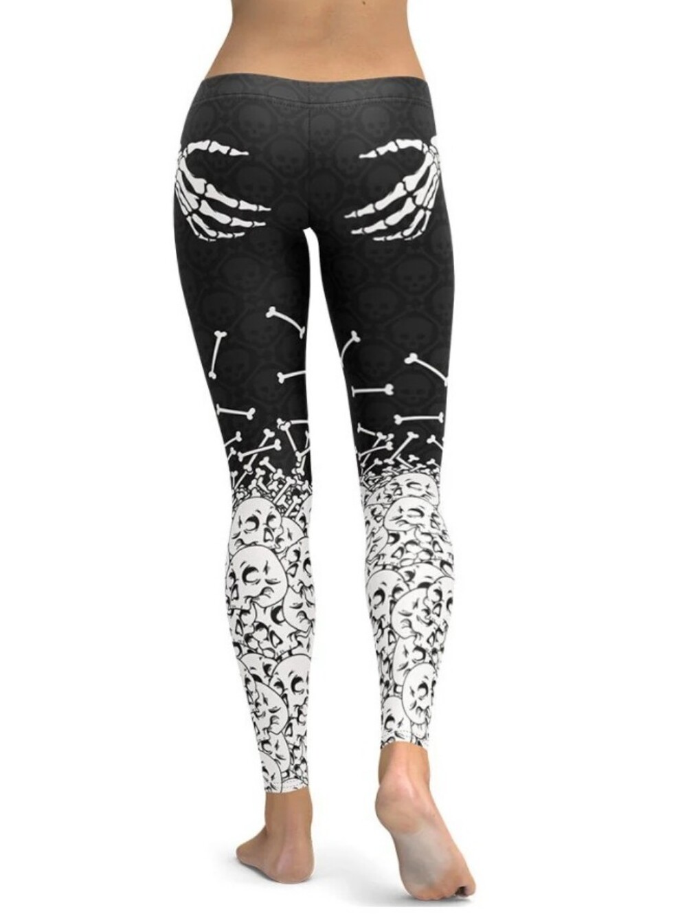 FIERCEPULSE Halloween Hand Print Leggings